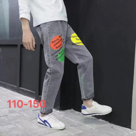 No Brand 310485 grey (деми) джинсы детские