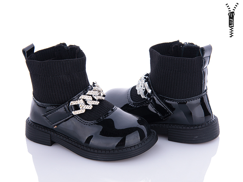 Clibee P715-2 black (деми) ботинки детские