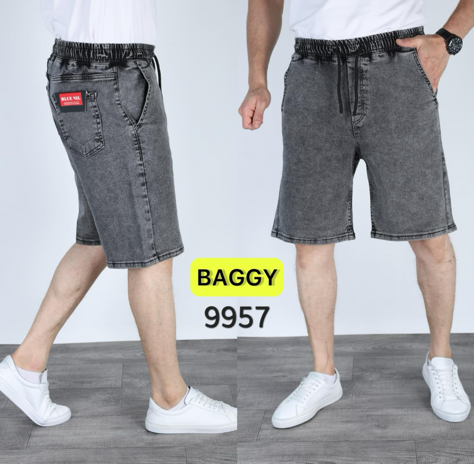 No Brand 9957 black (лето) шорты мужские