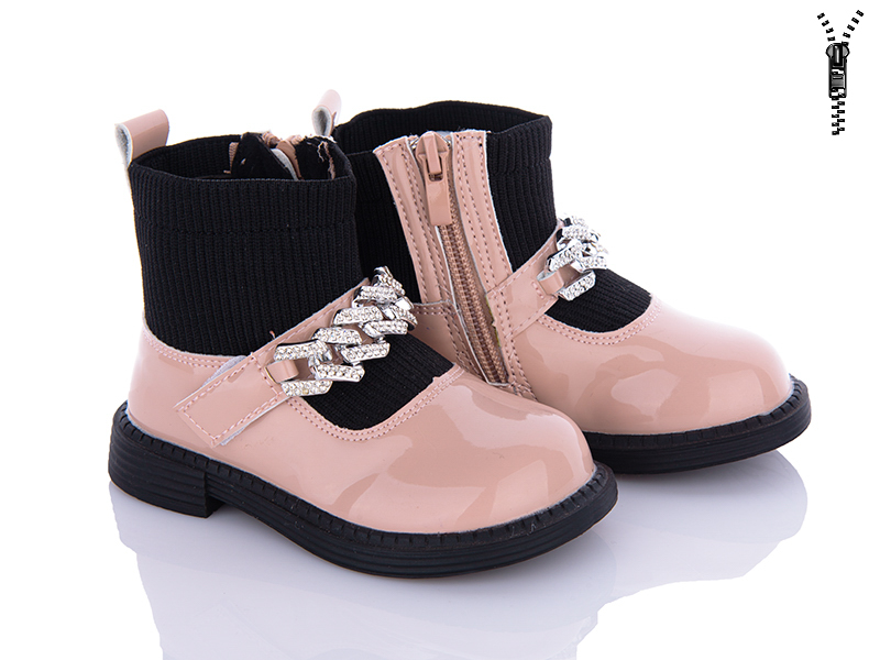 Clibee P715-2 black-pink (деми) ботинки детские
