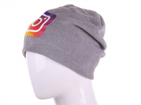 No Brand H114 grey (деми) шапка женские