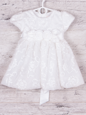 No Brand L9067 white (деми) платье детские