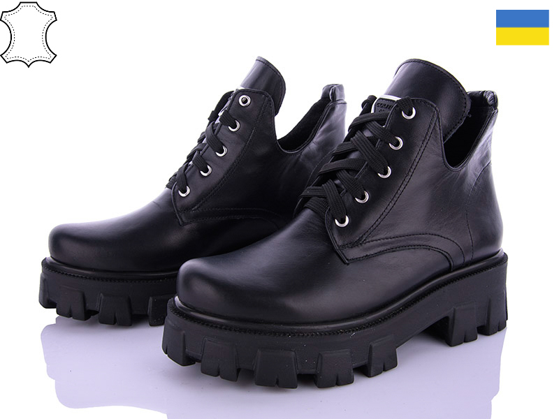 No Brand 303 black (деми) ботинки женские