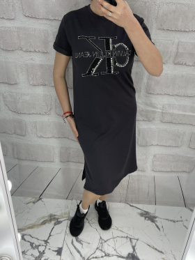 No Brand 4768 d.grey (лето) платье женские