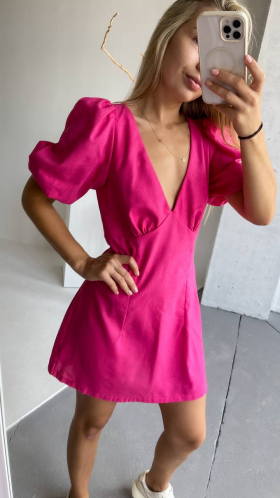 No Brand 0487 pink (лето) платье женские