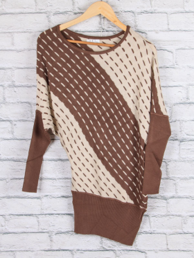 No Brand J12027 коричневый (деми) свитер женские