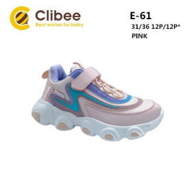 Clibee Apa-E61 pink (деми) кроссовки детские