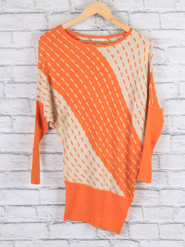 No Brand J12027 оранжевый (деми) свитер женские