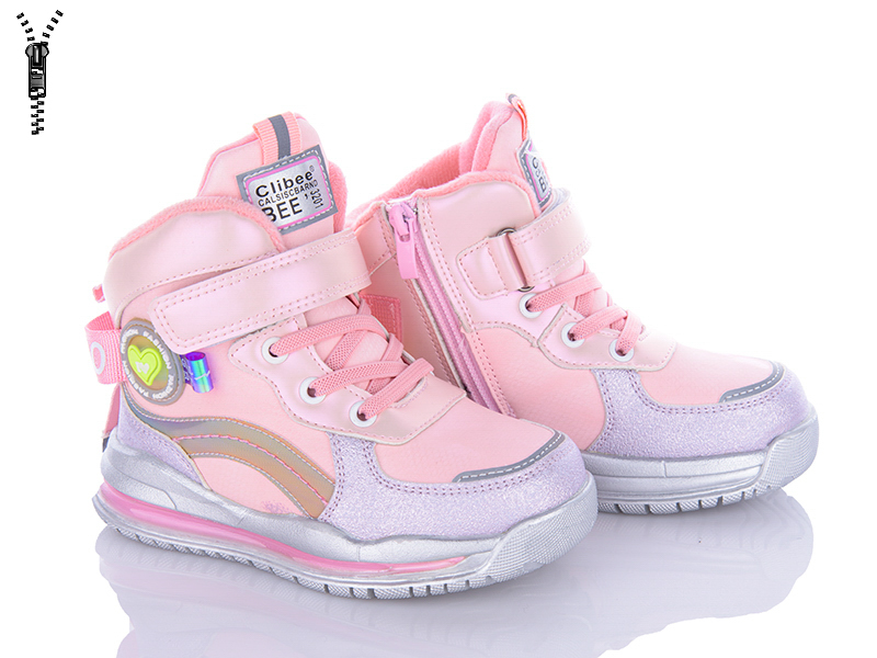Clibee P805-2 pink (деми) ботинки детские