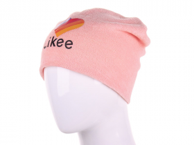 No Brand H120 pink (деми) шапка женские
