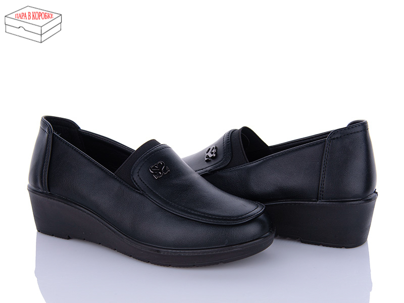Minghong 798 black (деми) туфли женские