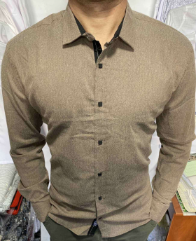 No Brand S3190 beige (деми) рубашка мужские