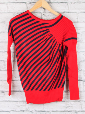No Brand J12062 красный (деми) свитер женские