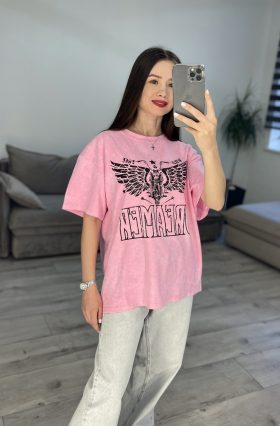 No Brand 56-4 pink (лето) футболка женские