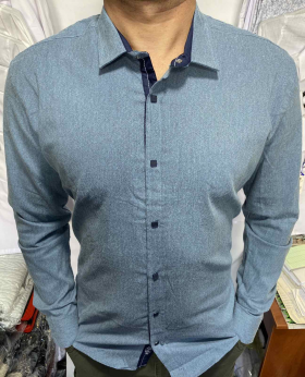 No Brand S3192 l.blue (деми) рубашка мужские