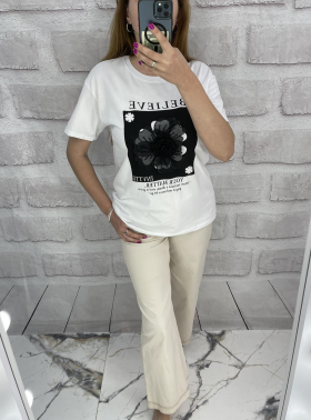 No Brand 4785 white (лето) футболка женские
