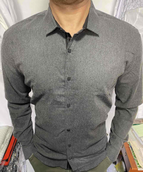No Brand S3194 grey (деми) рубашка мужские