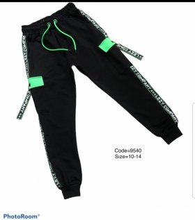 No Brand 9540 green (деми) штаны спорт детские