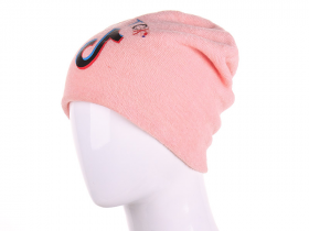 No Brand H127 pink (деми) шапка женские