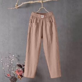 No Brand 920-1 d.beige (лето) штаны женские