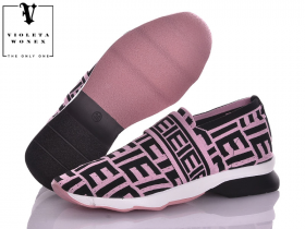 Violeta 135-5 pink-black (лето) кроссовки женские