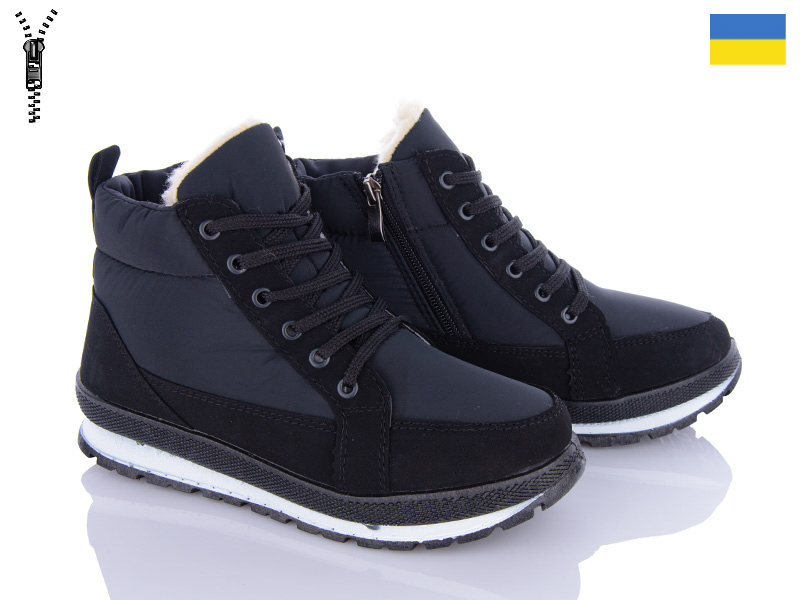 Львов База Bromen B&R Е16 чорний чп (зима) ботинки женские