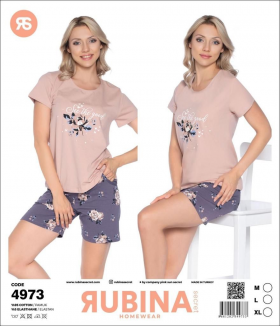 No Brand 4973 beige (лето) пижама женские