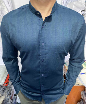 No Brand S3197 blue (деми) рубашка мужские