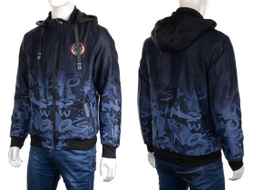 No Brand 2220 black-blue (деми) куртка мужские