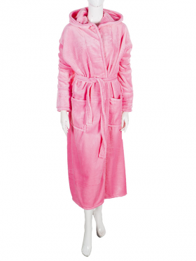 No Brand 251145 pink (зима) халат женские