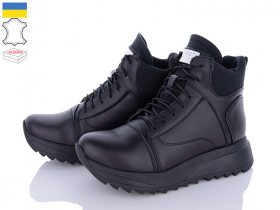 No Brand 3008-1 чорний (зима) ботинки женские