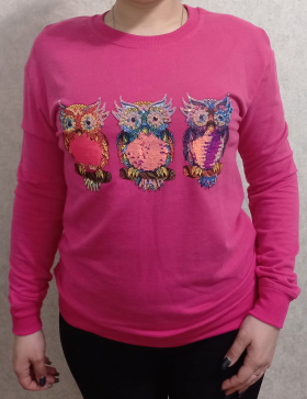 No Brand 0126 pink (деми) свитер женские