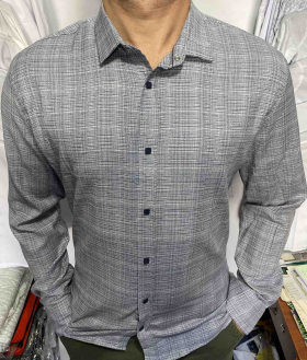 No Brand S3198 grey (деми) рубашка мужские