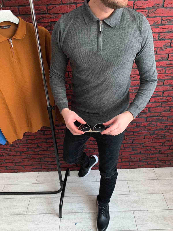 No Brand S2700 grey (деми) свитер мужские