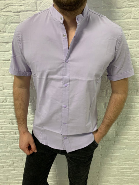 No Brand Батал S1252 purple (лето) рубашка мужские