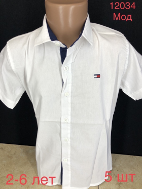 No Brand 12034 white (лето) рубашка детские