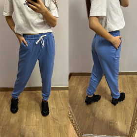 No Brand 202 blue (деми) штаны спорт женские