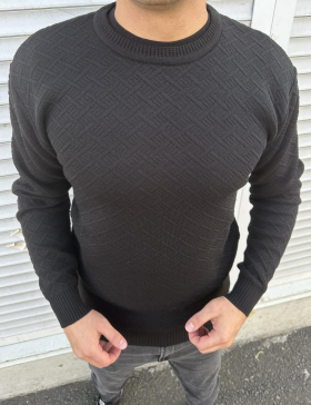 No Brand 33310 black (зима) свитер мужские