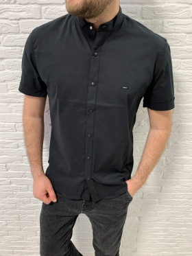 No Brand Батал S1254 black (лето) рубашка мужские