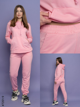 No Brand 7201-9 pink (деми) костюм спорт женские