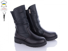 No Brand 54 чорний (зима) ботинки женские