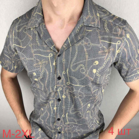No Brand R204 grey (лето) рубашка мужские