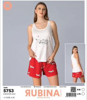 No Brand 5753 white (лето) пижама женские