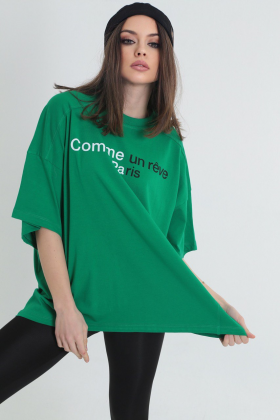 No Brand 435 green (лето) футболка женские