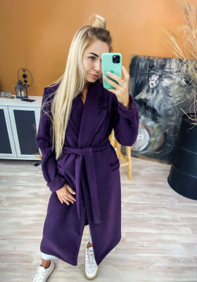No Brand 0282 purple (деми) пальто женские