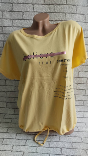 No Brand 3435 желт батал (лето) футболка женские