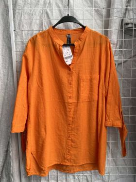 No Brand 2553 orange (деми) рубашка женские