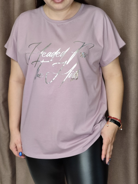 No Brand 5503 lilac (лето) футболка женские