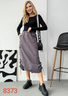 No Brand 8373 grey (деми) юбка женские