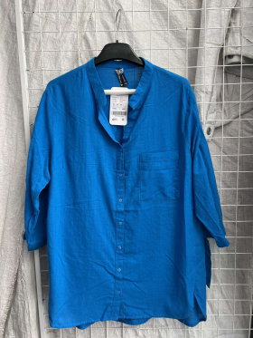 No Brand 2556 blue (деми) рубашка женские